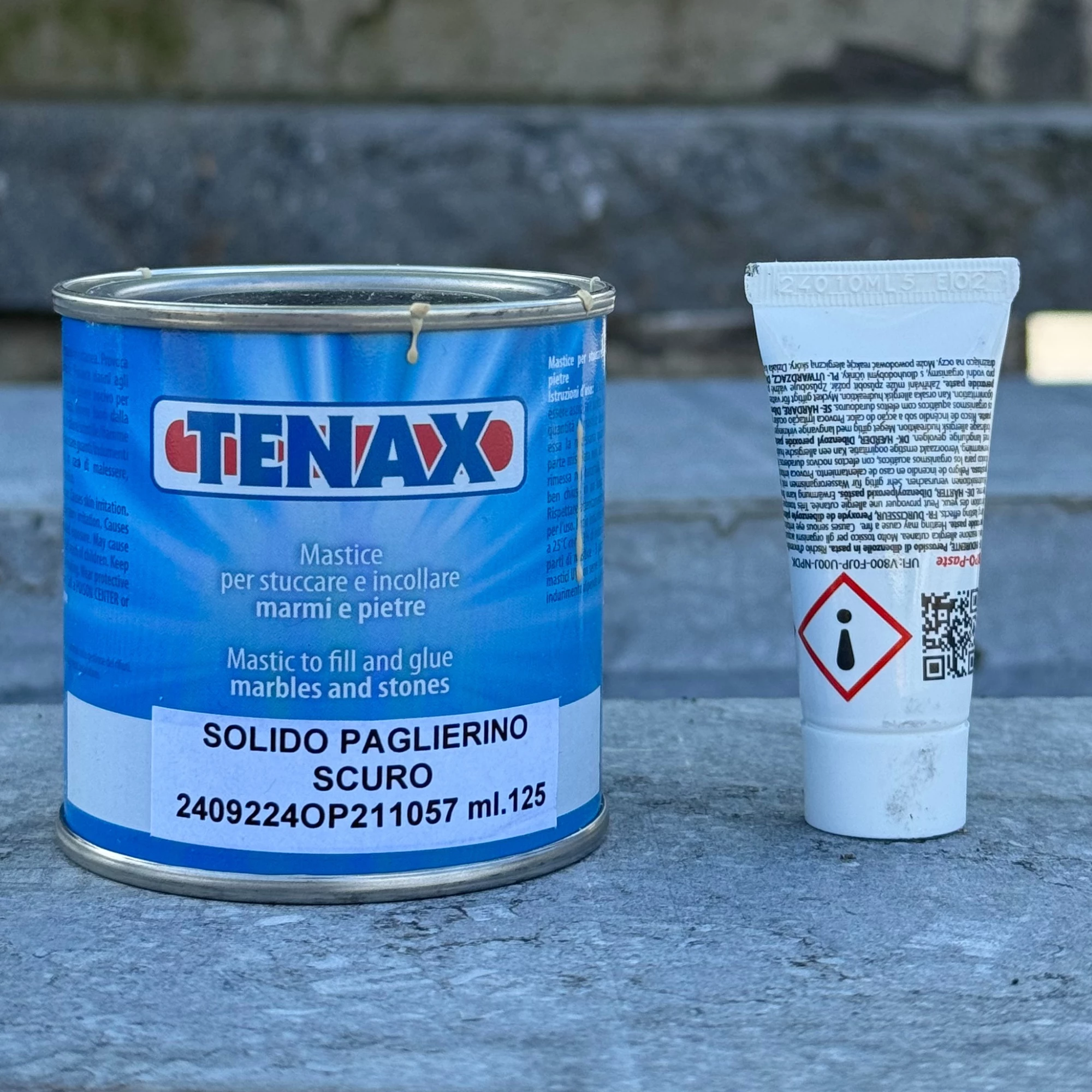 tenax Tenax Solido Paglierino Scuro - Donker Beige 2 componenten steenlijm - 125 ml (136)